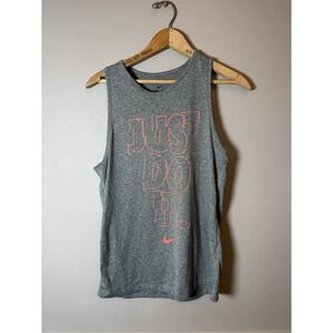 Nike JDI Just Do It Tank‎ Top Womens size Small Wide Strap Gray